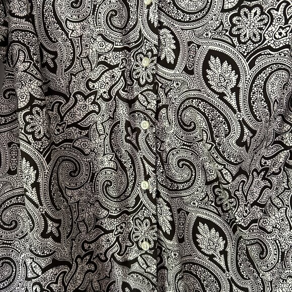 Lands End Paisley Button Up NWOT - Picture 4 of 6